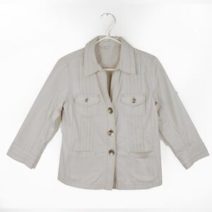 Gerard Darel Light Grey Button Up Blazer Jacket